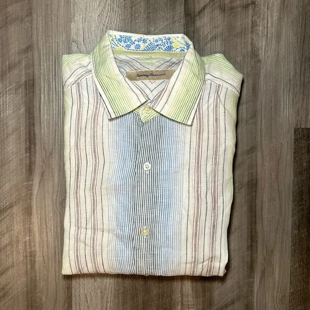 Tommy Bahama Linen Long Sleeve Button Down - Medium